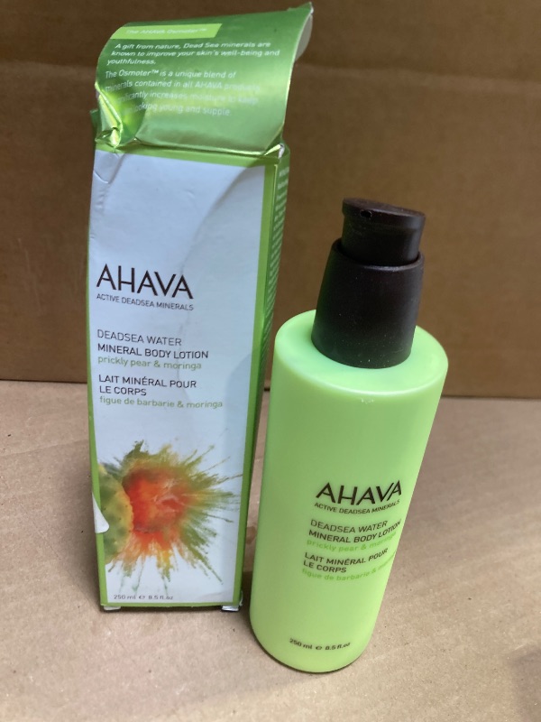Photo 1 of AHAVA Dead Sea Water Mineral Body Lotion, Prickly Pear & Moringa - Provides All Day Hydration, Fights Dehydration, Refines Texture, Enriched with Exclusive Osmoter, Aloe Vera & Witch Hazel, 8.5 Fl.Oz