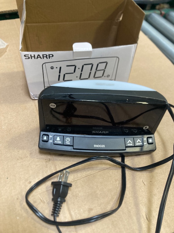 Photo 1 of SHARP LED Digital Alarm Clock – Simple Operation - Easy to See Large Numbers, Built in Night Light, Loud Beep Alarm with Snooze, Bright Big Red Digit Display