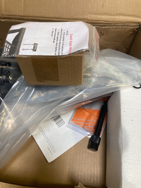 Photo 1 of YZONA Tow Hitch Step Trailer for 2 Inch Receiver, with Pin Lock & U-Bolts Stabilize, Compatible with Pickups Trucks Vans SUVs ATVs, Towing Bumper Guard Protector Rear bar (Heavy-Duty Carbon Steel)