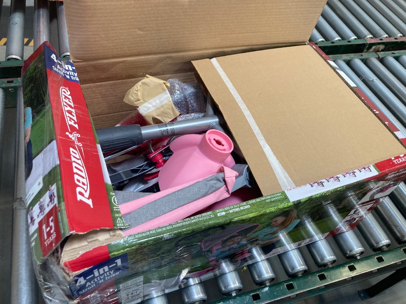 Photo 1 of  Radio Flyer 4-in-1 Stroll N Trike with Activity Tray Pink & Gray Tricycle for Girls and Boys 