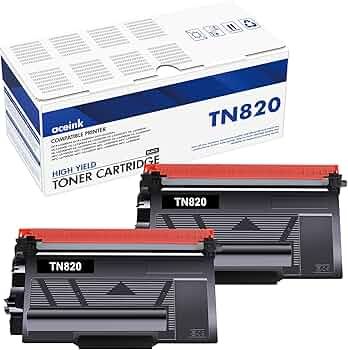 Photo 1 of TN820 TN850 Toner Cartridge Black: TN 820 Toner Replacement for Brother MFC-L6200DW HL-L5900DW MFC-L5700DW MFC L5900DW HL-L5100DN Printer Ink, 2-Pack