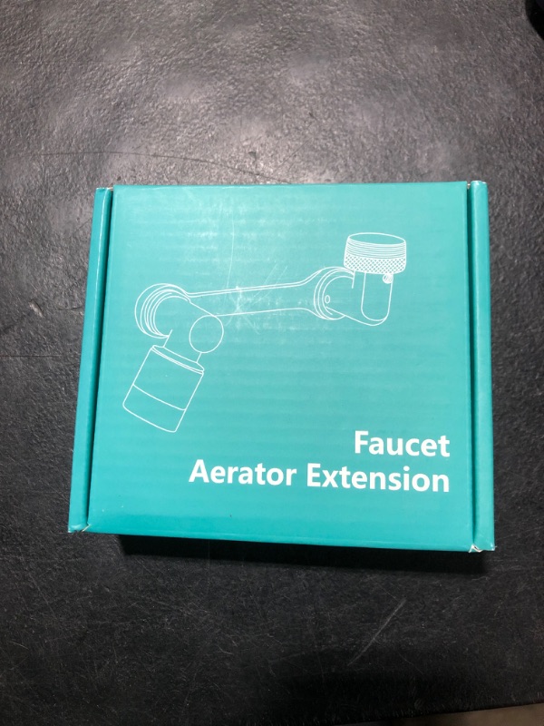 Photo 1 of 1080°Swivel Faucet Extender, Sink Water Faucet Aerator Extension in Brass, Swivel Robotic Arm Bathroom Faucet Extender, Kitchen Rotating Extension Filter with 2 Mode Splash