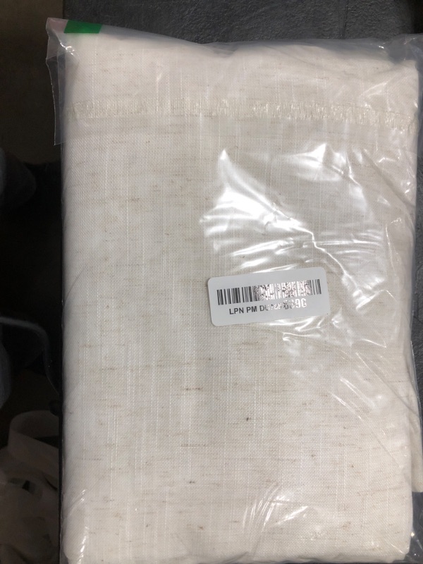 Photo 1 of Karseteli Natural Linen Textured Rectangle Tablecloth, Slubby Lightweight Table Cloth 60 x 84 Inch, Water Resistant Stain Resistant Farmhouse Burlap Table Cover for Kitchen Dining Room