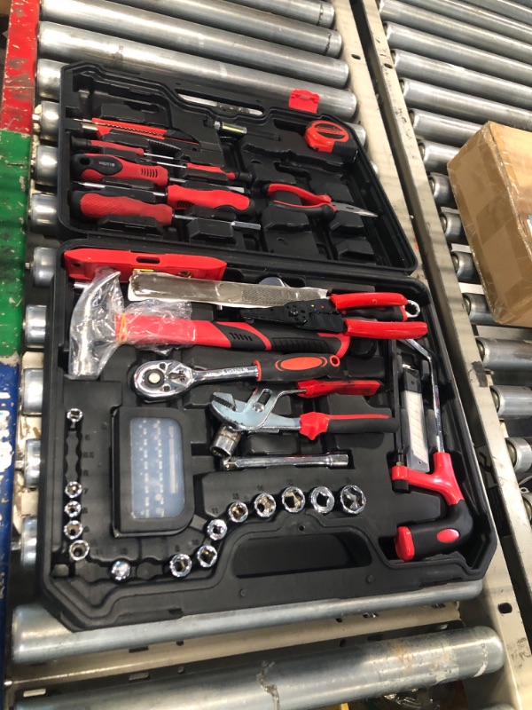 Photo 3 of ***One latch is broken*** ARUCMIN 427 Piece Home Tool Kit, Mechanics Tool Set with Drawer Toolbox Storage Case Home Repair Tool Kit