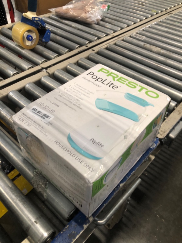 Photo 2 of ***Tested*** Presto 04869 Poplite Hot Air Popcorn Popper - Built-In Measuring Cup + Melts Butter, Easy to Clean, Built-In Cord Wrap, 18 Cups, Aqua/White