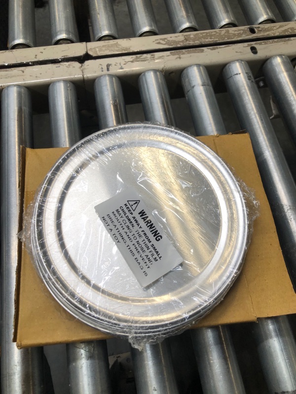 Photo 3 of ***USED***American Metalcraft TP9 TP Series 18-Gauge Aluminum Pizza Pan, Standard Weight, Wide Rim, 9-Inch,Silver (Pack of 12)