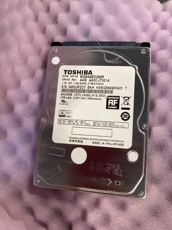 Photo 3 of ****USED** MDD 2TB PS4 Hard Drive Upgrade Kit Bundle with Toshiba 2TB 5400RPM 16MB Cache SATA 6Gb/s 2.5in Internal Hard Drive (Works for PS4 Game Console)