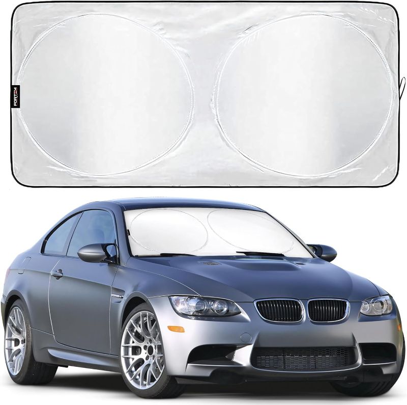 Photo 1 of 
FORTEM Car Sun Shade for Windshield, Sun Visor Front Windshield Sunshade, Windshield Cover, Automotive Interior Sun Protection, Foldable, Storage Bag