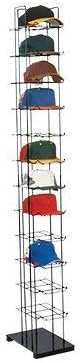 Photo 1 of 
Black Floor Standing Hat Rack Tower, Black Finish • Holds up to 72 Caps Vertically • Features Friction Fit Sign Holder • Overall Dimensions 78"h X 10"w X 15½”d • Easy to Assemble,create Attractive Hat Displays to Encourage Your Customers to Accessorize T