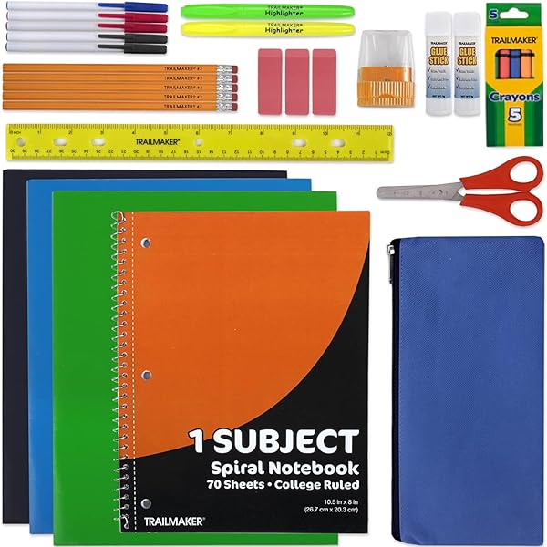 Photo 1 of *****SIMILART, NOT EXACT*****45 Piece School Supply Kit Grades K-12 - School Essentials Includes Folders Notebooks Pencils Pens and Much More!