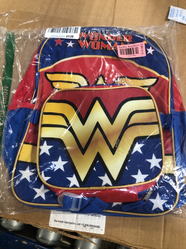 Photo 2 of *** MISSING LUN CH BOXZ/WATER BOTTLE***  Wonder Woman Backpack Lunch Box Set ~ 6-Pc Bundle With Premium 16" Wonder Woman School Bag, Lunch Bag, Water Bottle, Stickers, and More (Wonder Woman School Supplies)