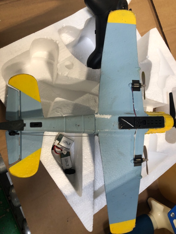 Photo 2 of *** Missing pcs*** OMNANGO RC Plane 3 Channel BF-109 Airplane,2.4GHz 6-axis Gyro Stabilizer RTF Glider Aircraft Plane or Beginners Adults Kids with Xpilot Stabilization System Fighter