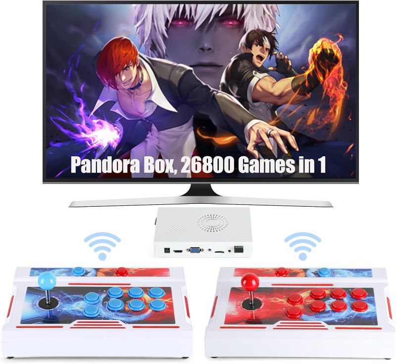 Photo 1 of ***USED*** Pandora Box Arcade Game Console 26800 Game Pre-Install,Retro Game Machine for TV PC Projector, Supports Up to 4 Players, Full HD Output,, Search, Save, Hide, Favorites List