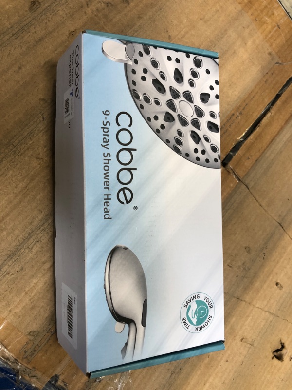 Photo 2 of ****USED** Cobbe High Pressure 9 Functions Shower Head with handheld - Luxury Modern Chrome Look, Built-in Power Spray to Clean Corner, Tub and Pets, Stainless Steel Hose Adjustable Bracket, Chrome ??1. Premium Chrome