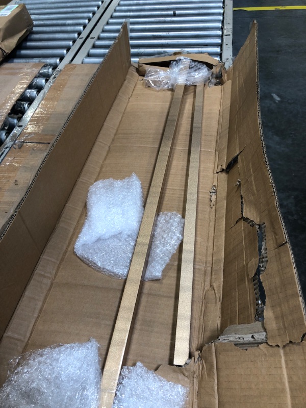 Photo 1 of Adjustable Cloth Display Stand Adjustable 48-72 Garment Display Single Metal Cloth Display Single Rack Display Single Costumer Shirt Display Costumer for Thrift Shop Retail Store (Gold) ***MISSING BASE - SOLD FOR PARTS - FINAL SALE***