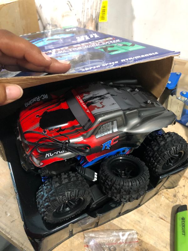 Photo 4 of 1:18 Scale All Terrain RC Car, 40KM/H High Speed 4WD Remote Control Car with Two Rechargeable Batteries, 2.4Ghz Radio Controlled Off Road Monster Truck, Hobby RC Cars for Boys Age 8-12 (1:18-2)