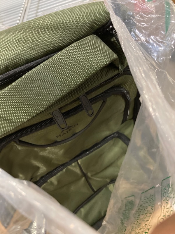 Photo 1 of MATEIN Rolling Backpack, 17 Inch Travel Laptop Backpacks with Wheels, Water Resistant Large Roller Carry On Luggage Wheeled Backpack, Trolley Overnight Suitcase Business College Computer Bag, Green 17-inch Green