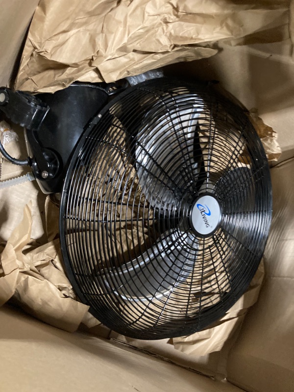 Photo 3 of ****USED***PARTS ONLY***SOLD AS IS NO RETURNS***ALL SALES ARE FINAL*** iLiving 18" Outdoor Oscillating High Velocity Wall Fan with 4150 CFM Heavy Duty Weatherproof Motor, Variable Speed Adjustment for Workshop, Garage, Patios, Commercial and industrial, 1