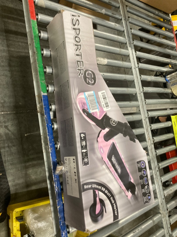 Photo 1 of Aero iSporter Electric Scooter for Kids Ages 6-12 (mainly 8-10), with Kick-Start and Gravity Sensor, Kids Electric Scooter with LED Lights, 2 Speeds, 110lbs Max and Height Adjustable