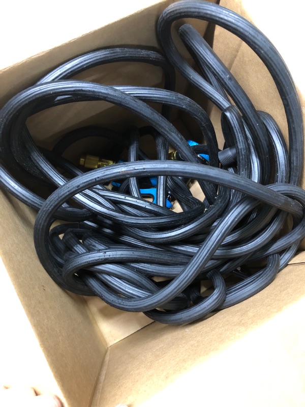 Photo 1 of 100 Feet Expandable Garden Hose, Aterod 10 Functions Spray Nozzle, 50 Layers Nano Rubber Lightweight No-Kink Water Pipe with Solid Brass Connector for Watering and Washing 100ft Flexible Hose Black