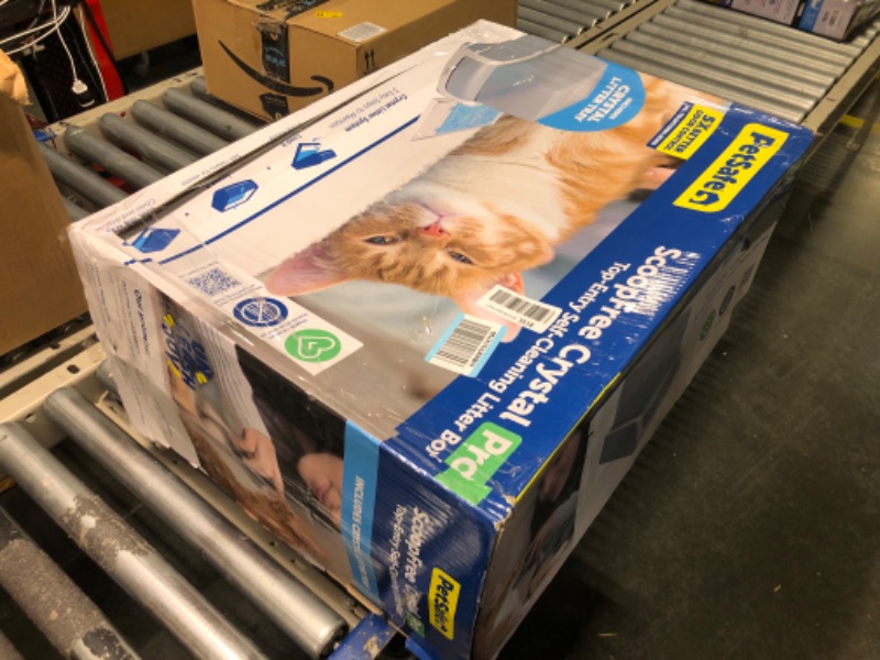 Photo 1 of ***USED**LID IS BROKEN***MISSING CHARGER**FOR PARTS ONLY***SOLD AS IS **ALL SALES ARE FINAL**NO RETURNS**PetSafe ScoopFree Crystal Pro Front-Entry Self-Cleaning Cat Litter Box - Never Scoop Litter Again - Hands-Free Cleanup with Disposable Crystal Tray - 