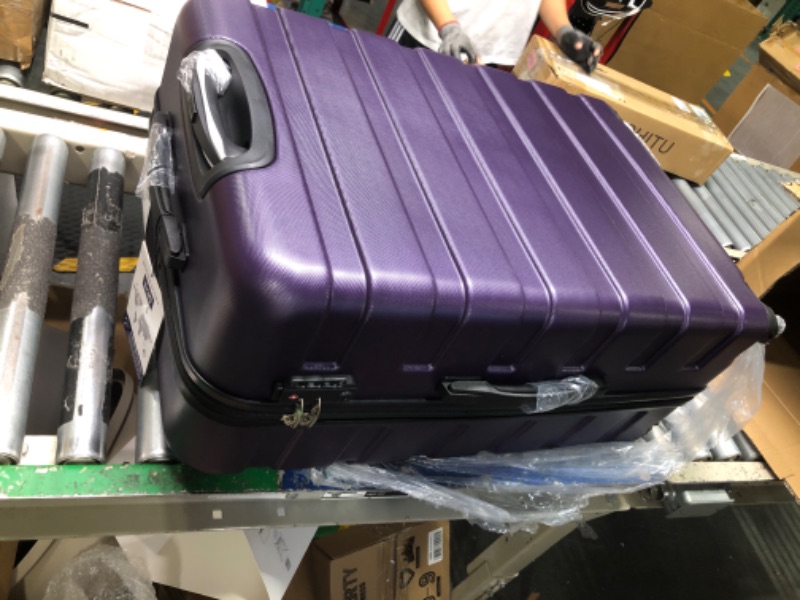 Photo 1 of ******Sale for parts only no returns*****
 Luggage 3 Piece Set Suitcase Spinner Hardshell Lightweight TSA Lock (purple2)