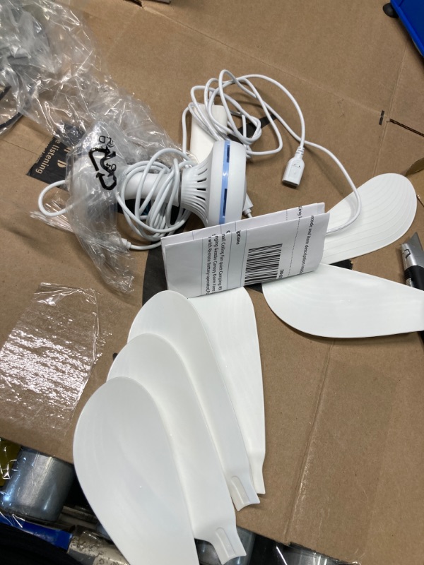 Photo 2 of ******Sale for parts only no returns*****
USB Mini Small Ceiling Fan quiet Camping RV Fans Emergency Portable Outdoor Hanging Gazebo Canopy Dorm Fans Silent For Tent,Hiking,Outages Home Room with Remote Battery operated,Power Bank powered USB Ceiling fan(