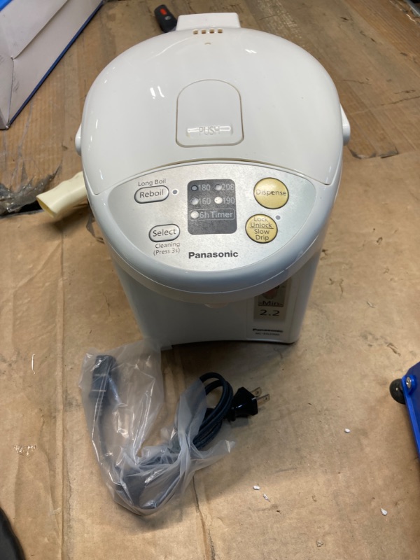 Photo 3 of ***AS IS / NO RETURNS -  FINAL SALE***
Panasonic RA41660 Electric Thermo Pot Water Boiler Dispenser NC-EG3000, Slow-Drip Mode for Coffee, Ideal for Tea, Hot Cocoa, Soups and Baby Food, Four TEM, 3.2 quarts, White