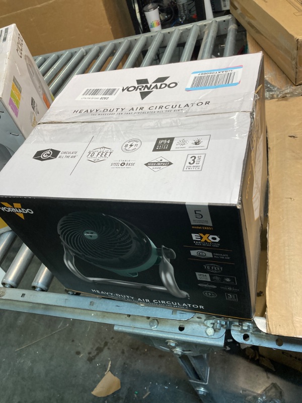 Photo 3 of ***AS IS / NO RETURNS -  FINAL SALE***parts only***
Vornado EXO51 Heavy Duty Air Circulator Shop Fan with IP54 Rated Dustproof and Water-Resistant Motor, Green, CR1-0389-17, Medium