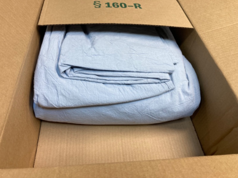 Photo 2 of ****NO RETURNS FINAL SALES**
BESTOUCH Duvet Cover Set 100% Washed Cotton Linen Feel Super Soft Comfortable Chic Lightweight 3 PCs Home Bedding Set Solid Cornflower Blue Cal King Cornflower Blue (No Comforter) California King (104" x 98")