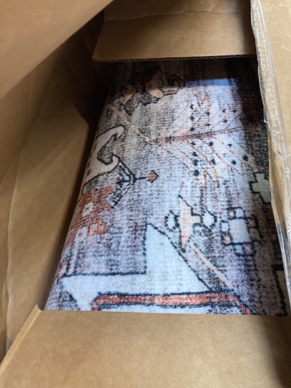 Photo 2 of ****NO RETURNS FINAL SALES**
OIGAE Washable Rug 5x7, Vintage Medallion Area Rugs with Non-Slip Backing, Non-Shedding Floor Mat Throw Carpet for Living Room Bedroom Kitchen Laundry Home Office, Red Red 5' x 7'