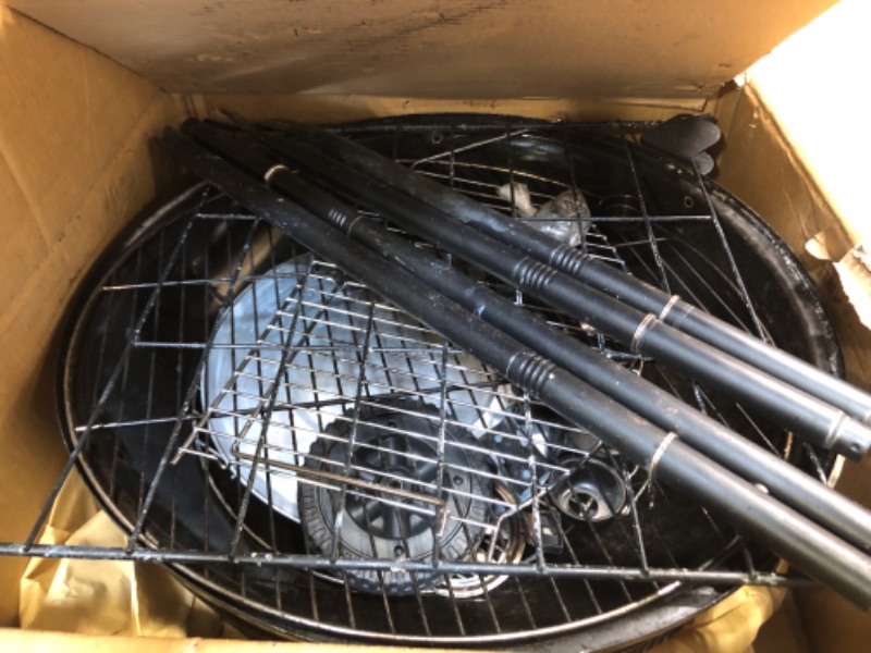Photo 1 of ****USED**NEED TO BE CLEANED**** Joyfair 22-inch Kettle Charcoal Grill with Thermometer, 2 Layer Racks Barbecue Grill for Outdoor Camping Backyard Party BBQ Cooking, Premium Material & Heavy Duty, Extra Thick Steel & Enamel Coated Black Grill