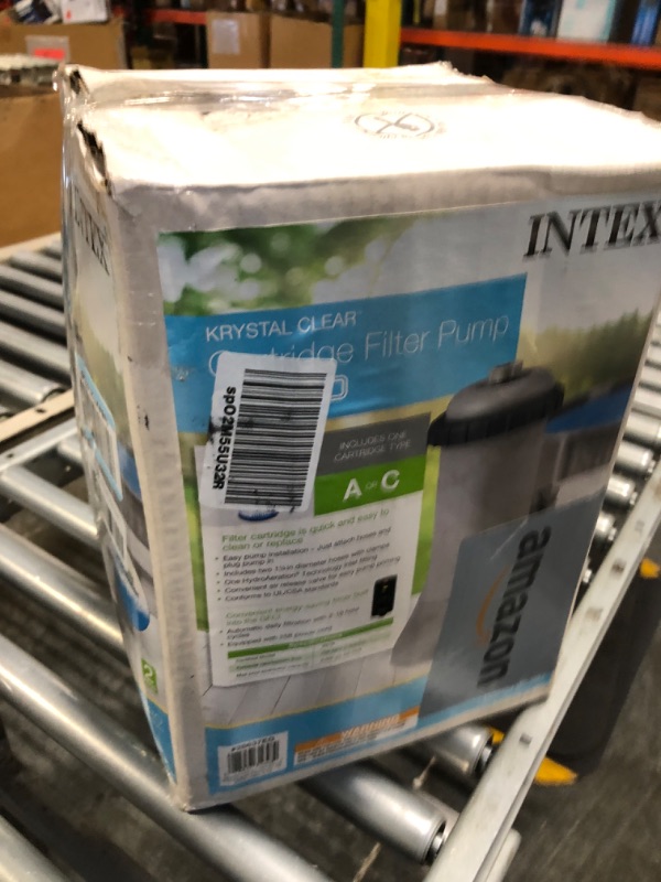 Photo 5 of ****MISSING PIECES//SOLD AS PARTS ALL SALES FINAL**** 
INTEX C1000 Krystal Clear Cartridge Filter Pump for Above Ground Pools: 1000 GPH Pump Flow Rate – Improved Circulation and Filtration – Easy Installation – Improved Water Clarity – Easy-to-Clean 1,000