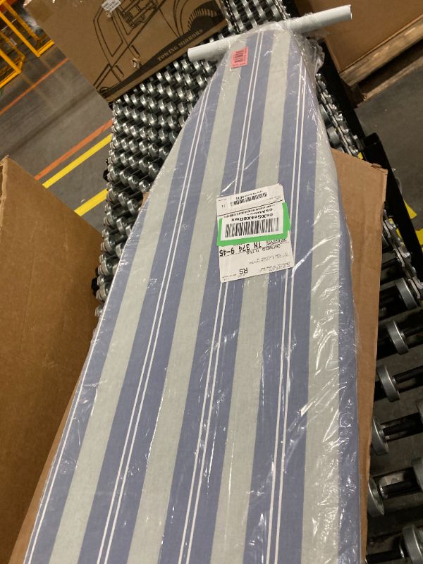 Photo 2 of ****USED*** Ironing Board Full Size; MADE in USA by Seymour Home Products (Blue Stripe) Bundle includes Cover + Pad | Iron Board w/Steel T-Legs Adjustable Tabletop up to 36" High; Perforated Top for Steam Flow Blue Stripe T-Leg