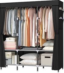 Photo 1 of  LOKEME 61 Inch Portable Wardrobe Closet, Black 