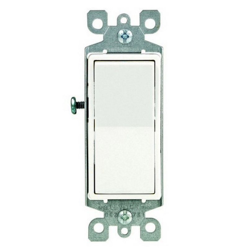 Photo 1 of 15A Single-Pole Light Switch • Switch Type: Single Pole • Current: 15 Amp • Voltage: 120-277 VAC SKU: CSR 1-20 X002NY5EHB (20 Pack) CML Decora... 15A 120/277V, White New
