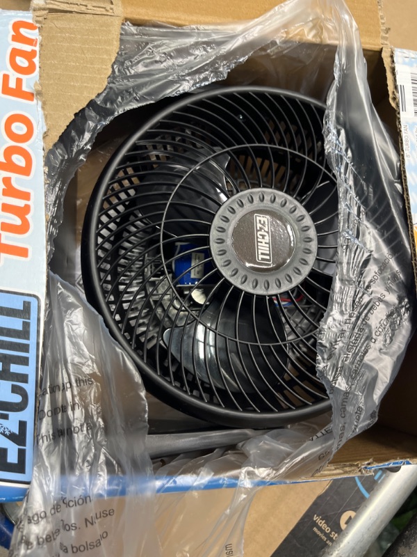 Photo 3 of ****USED*** 8" 3-Speed Wall-Mountable High-Velocity Fan with Plastic Blades and 180-Degree Adjustable Tilt, Black, MTTP12-8