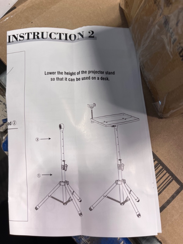 Photo 4 of ***AS IS / NO RETURNS -  FINAL SALE***
Projector Stand Tripod - Laptop Tripod Projector Stand Adjustable Height 22 to 47 Inch, Projector Tripod Stand, Tripod for Porjector, Projector Stand for Outdoor Movies 22-47 Inches Black