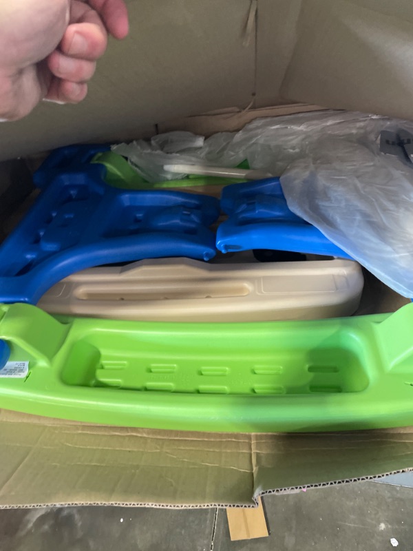 Photo 1 of ****USED BOX IS DAMAGED*** *** Little Tikes Easy Store Jr. Kid Picnic Play Table, Blue,green