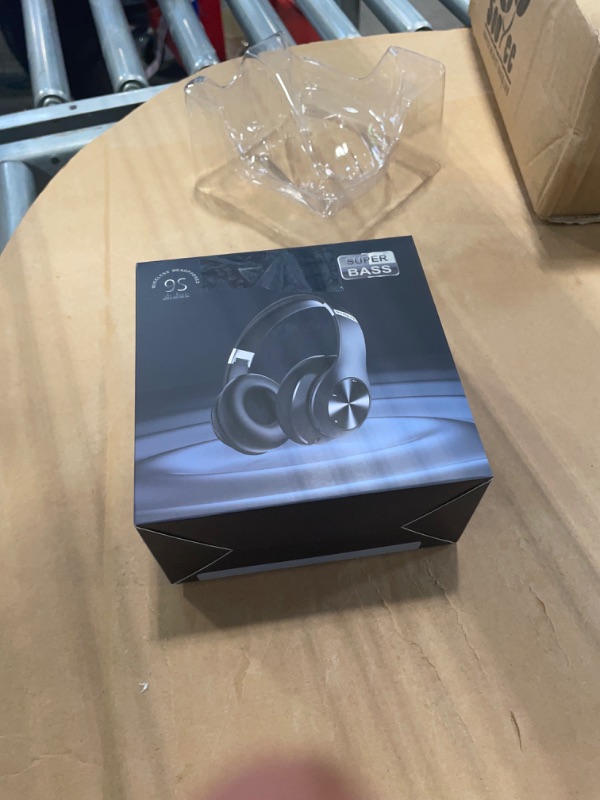 Photo 2 of ****USED***One ear does not work**** DOQAUS Bluetooth Headphones Over Ear, 90 Hours Playtime Wireless Headphones with 3 EQ Modes, Noise Isolating HiFi Stereo Headphones with Deep Bass, Microphone, Soft Earpads for Cellphone/PC (Black)