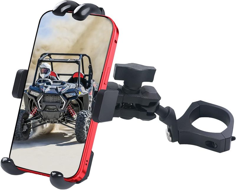 Photo 1 of 




UTV Phone Mount - 360° Adjustable Heavy Duty Phone Holder Fit for 1.75-2 Inch UTV Roll Bar Compatible with Can-Am Maverick X3/ RZR/Ranger/Talon Pioneer 1000 for 4.0"-7.2" Cell Phon