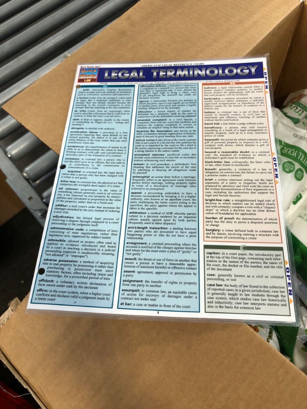 Photo 2 of BarCharts- Inc. 9781423205418 Legal Terminology
