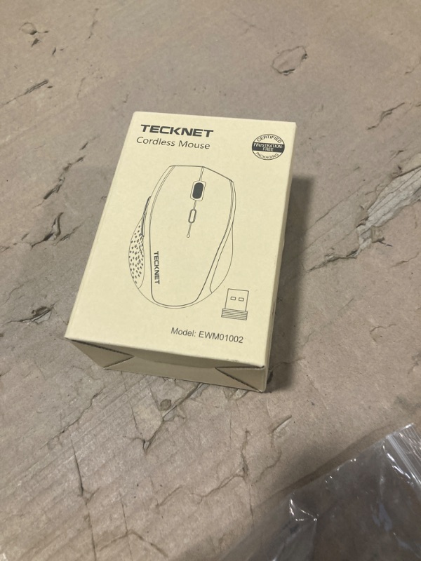 Photo 1 of TECKNET Wireless Mouse, 2.4G USB Computer Mouse with 6-Level Adjustable 3200 DPI, 30 Months Battery, Ergonomic Grips, 6 Buttons Portable for PC, Chromebook, Mac - White