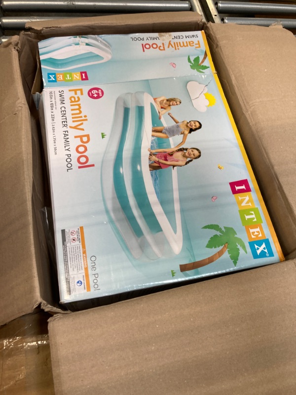 Photo 2 of ****USED** Intex 203 gal Rectangular Plastic Inflatable Pool 22 in. H X 69 in. W X 103 in. L