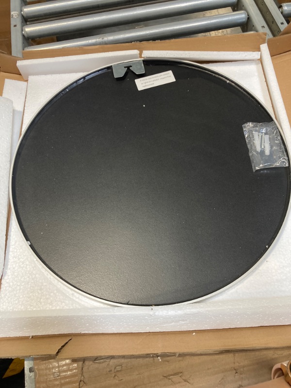 Photo 1 of 20 inch Black Round Mirror, Bathroom Mirror for Wall, Wall-mounted Circle Mirror for Living Room Decoration, Wall De