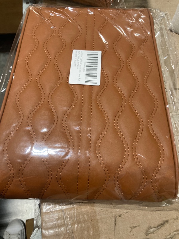 Photo 2 of ****USED** Car Center Console Cover-Armrest Box Mat,Memory Foam Leather Arm Rest Covering Car, Arm Rest Cushion for SUV/Truck/Vehicle(Brown) Texture1 Brown