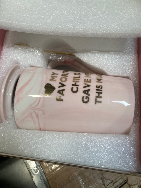 Photo 3 of ****USED***Mom Gifts for Women, Mothers Day Gift Mom Mugs Mom Birthday Gift Ideas, 14oz Coffee Cup New Mom, Pregnancy Congratulations Gifts for First Time Moms and Mother To Be - Pink Mug Pink2