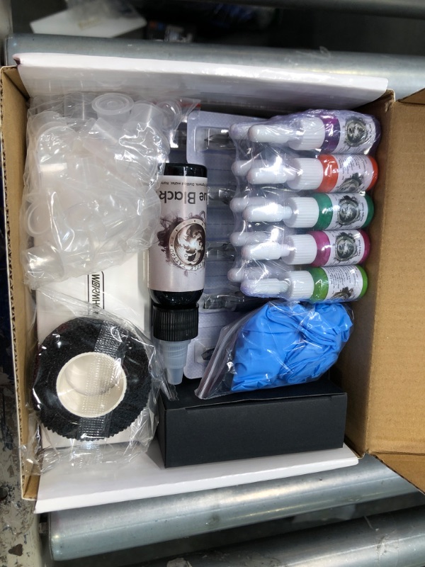 Photo 1 of Tattoo Kit, Wormhole Tattoo Machine Kit Tattoo Gun Kit Cartridge Needles Tattoo Pen Kit for Beginners Rotary Tattoo Machine Pen Kit Complete Tattoo Kit Tattoo Supplies WTK104 Pink