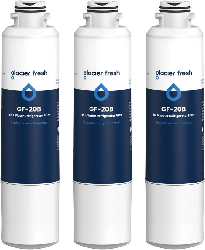 Photo 1 of ***USED** GLACIER FRESH Compatible with Samsung DA29-00020B Refrigerator Water Filter, DA29-00020A/B, DA29-00020B-1, HAF-CIN/EXP, 46-9101, RF4267HARS For French Door Fridge Kitchen (3 PACK)