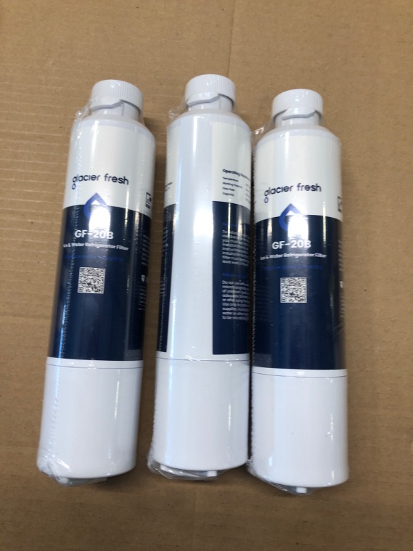 Photo 3 of ***USED** GLACIER FRESH Compatible with Samsung DA29-00020B Refrigerator Water Filter, DA29-00020A/B, DA29-00020B-1, HAF-CIN/EXP, 46-9101, RF4267HARS For French Door Fridge Kitchen (3 PACK)